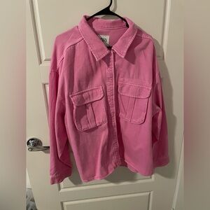Zara Pink Denim Shacket